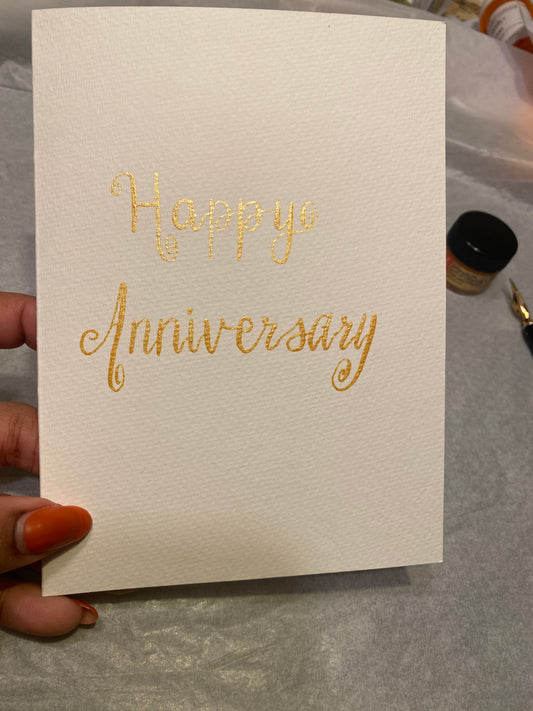 Simple Calligraphy Custom Card - Inside Blank